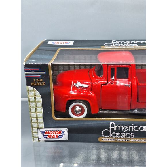 Motor Max 1:24 1956 Ford F-100 Pickup American Classics Premium Diecast Collect - Picture 3 of 10